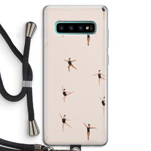 CaseCompany Dancing #1: Samsung Galaxy S10 Plus Transparant Hoesje met koord