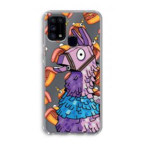 CaseCompany Loot Burger: Samsung Galaxy M31 Transparant Hoesje