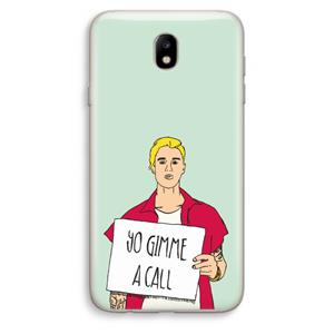 CaseCompany Gimme a call: Samsung Galaxy J7 (2017) Transparant Hoesje