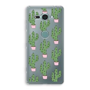 CaseCompany Cactus Lover: Sony Xperia XZ2 Compact Transparant Hoesje