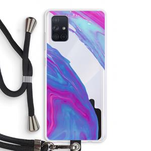 CaseCompany Zweverige regenboog: Samsung Galaxy A71 Transparant Hoesje met koord