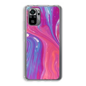 CaseCompany Paarse stroom: Xiaomi Redmi Note 10S Transparant Hoesje