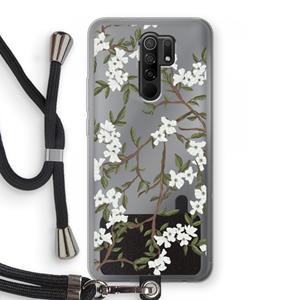 CaseCompany Blossoming spring: Xiaomi Redmi 9 Transparant Hoesje met koord