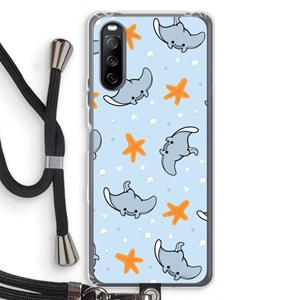 CaseCompany Manta: Sony Sony Xperia 10 III Transparant Hoesje met koord