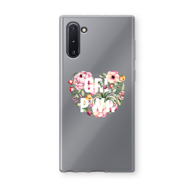 CaseCompany GRL PWR Flower: Samsung Galaxy Note 10 Transparant Hoesje