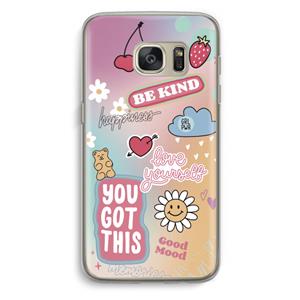 CaseCompany Positivity: Samsung Galaxy S7 Transparant Hoesje