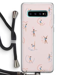 CaseCompany Dancing #3: Samsung Galaxy S10 Plus Transparant Hoesje met koord