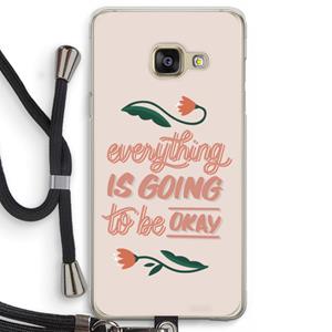 CaseCompany Optimistic flower girl: Samsung Galaxy A3 (2016) Transparant Hoesje met koord