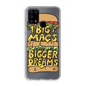 CaseCompany Big Macs Bigger Dreams: Samsung Galaxy M31 Transparant Hoesje
