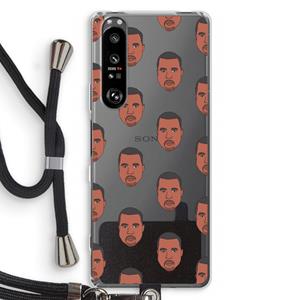 CaseCompany Kanye Call Me℃: Sony Xperia 1 III Transparant Hoesje met koord