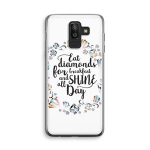 CaseCompany Diamonds: Samsung Galaxy J8 (2018) Transparant Hoesje