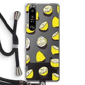 CaseCompany When Life Gives You Lemons...: Sony Xperia 1 III Transparant Hoesje met koord