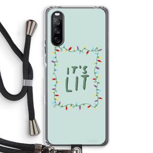 CaseCompany It's Lit: Sony Sony Xperia 10 III Transparant Hoesje met koord