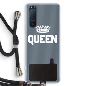 CaseCompany Queen zwart: Sony Xperia 5 II Transparant Hoesje met koord