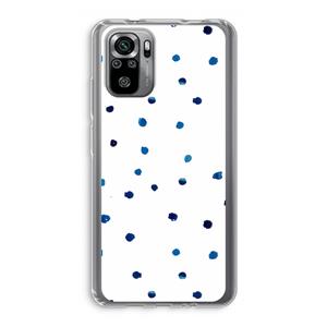 CaseCompany Blauwe stippen: Xiaomi Redmi Note 10S Transparant Hoesje