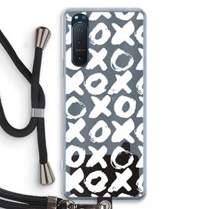 CaseCompany XOXO: Sony Xperia 5 II Transparant Hoesje met koord