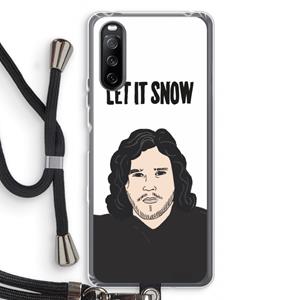 CaseCompany Let It Snow: Sony Sony Xperia 10 III Transparant Hoesje met koord