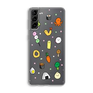 CaseCompany Happy bento friends: Samsung Galaxy S21 Plus Transparant Hoesje