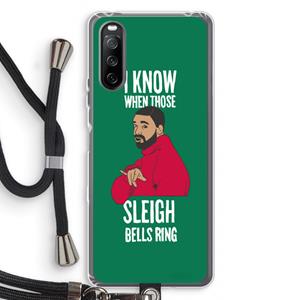 CaseCompany Sleigh Bells Ring: Sony Sony Xperia 10 III Transparant Hoesje met koord