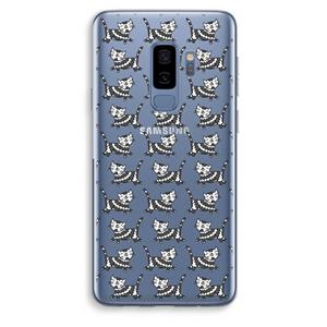 CaseCompany Zwarte poes: Samsung Galaxy S9 Plus Transparant Hoesje