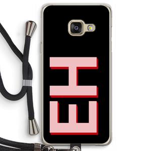 CaseCompany Monogram: Samsung Galaxy A3 (2016) Transparant Hoesje met koord