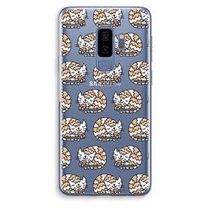 CaseCompany Slapende poes: Samsung Galaxy S9 Plus Transparant Hoesje