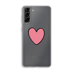 CaseCompany Hartje: Samsung Galaxy S21 Plus Transparant Hoesje