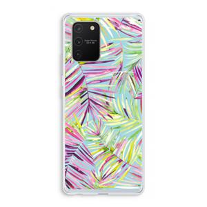 CaseCompany Tropical Palms Blue: Samsung Galaxy S10 Lite Transparant Hoesje