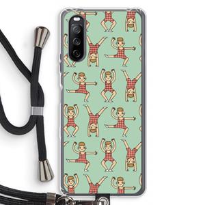 CaseCompany Gymboys: Sony Sony Xperia 10 III Transparant Hoesje met koord
