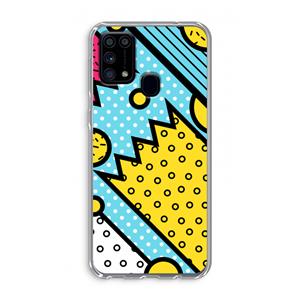 CaseCompany Pop Art #1: Samsung Galaxy M31 Transparant Hoesje