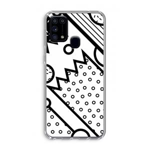 CaseCompany Pop Art #4: Samsung Galaxy M31 Transparant Hoesje
