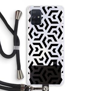 CaseCompany Crazy pattern: Samsung Galaxy A71 Transparant Hoesje met koord