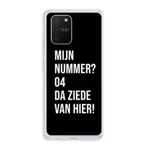 CaseCompany Da ziede van hier - Zwart: Samsung Galaxy S10 Lite Transparant Hoesje