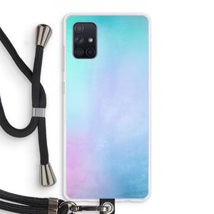 CaseCompany mist pastel: Samsung Galaxy A71 Transparant Hoesje met koord