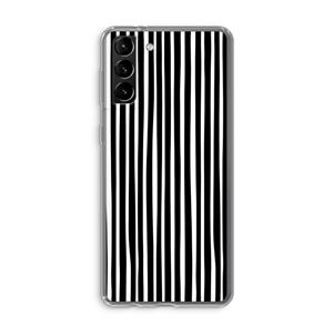 CaseCompany Stripes: Samsung Galaxy S21 Plus Transparant Hoesje
