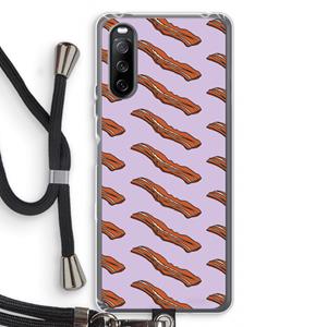 CaseCompany Bacon to my eggs #2: Sony Sony Xperia 10 III Transparant Hoesje met koord