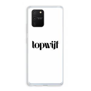 CaseCompany Topwijf Wit: Samsung Galaxy S10 Lite Transparant Hoesje