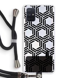 CaseCompany Geometrisch patroon: Samsung Galaxy A71 Transparant Hoesje met koord