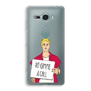 CaseCompany Gimme a call: Sony Xperia XZ2 Compact Transparant Hoesje