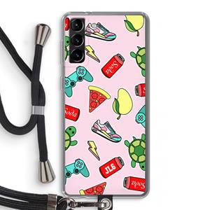 CaseCompany Things Jamie Loves: Samsung Galaxy S21 Plus Transparant Hoesje met koord