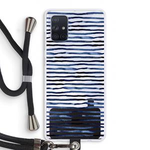 CaseCompany Verrassende lijnen: Samsung Galaxy A71 Transparant Hoesje met koord