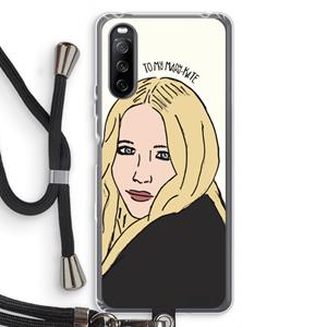 CaseCompany Mary Kate: Sony Sony Xperia 10 III Transparant Hoesje met koord