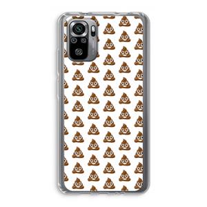 CaseCompany Poop emoji: Xiaomi Redmi Note 10S Transparant Hoesje