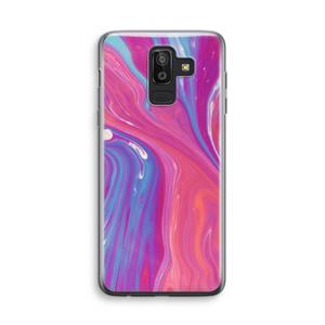 CaseCompany Paarse stroom: Samsung Galaxy J8 (2018) Transparant Hoesje