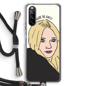 CaseCompany Ashley: Sony Sony Xperia 10 III Transparant Hoesje met koord