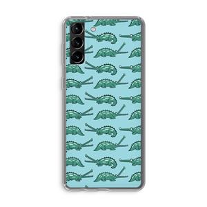 CaseCompany Kroko: Samsung Galaxy S21 Plus Transparant Hoesje