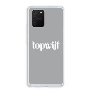 CaseCompany Topwijf Grijs Wit: Samsung Galaxy S10 Lite Transparant Hoesje