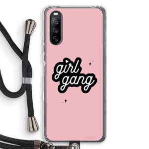 CaseCompany Girl Gang: Sony Sony Xperia 10 III Transparant Hoesje met koord