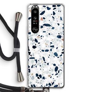 CaseCompany Terrazzo N°1: Sony Xperia 1 III Transparant Hoesje met koord