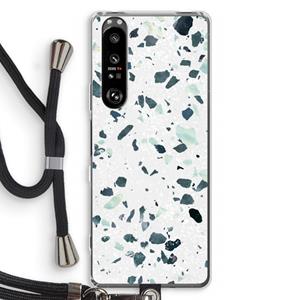 CaseCompany Terrazzo N°2: Sony Xperia 1 III Transparant Hoesje met koord